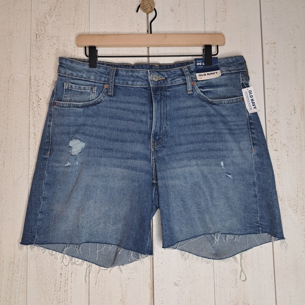 90s/Vintage Throwback Mid-Rise Classic Cut-Off Jorts Women 14 NWT Beachy Raw Hem